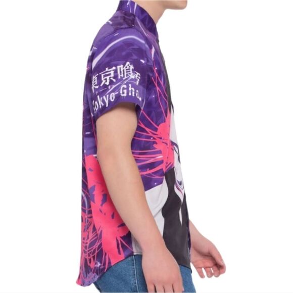 Tokyo Ghoul Split Kaneki Woven Button-Up Shirt - Picture 2 of 4